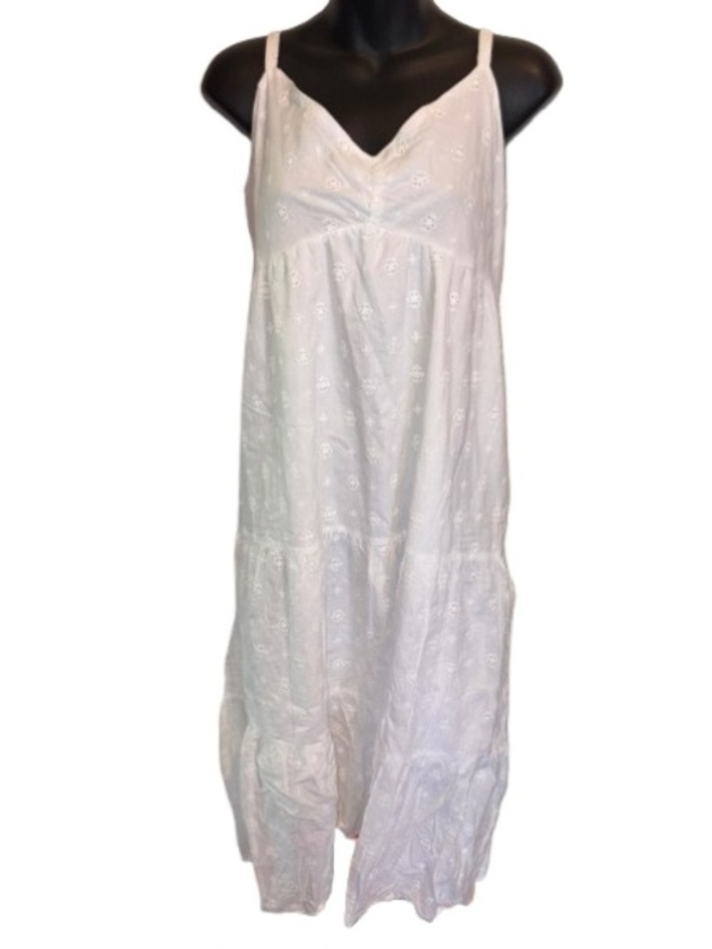 Ophelia Roe White Eyelet Maxi Sundress size M